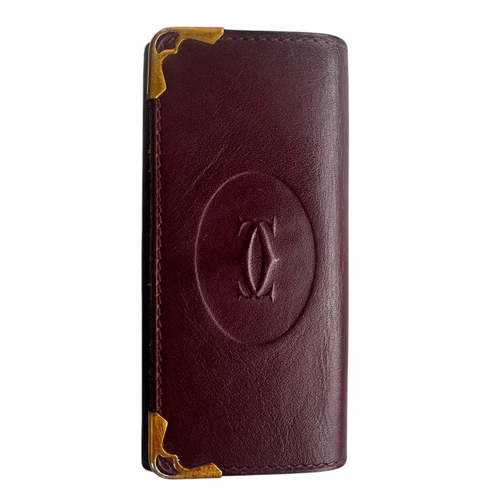 Cartier key holder with gold hardware